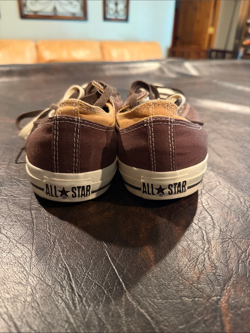 Converse Low-Top Canvas Sneakers in Brown and Tan - Picture 4 of 6
